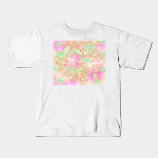 Magenta dots pink splash orange and light green bacterium Kids T-Shirt